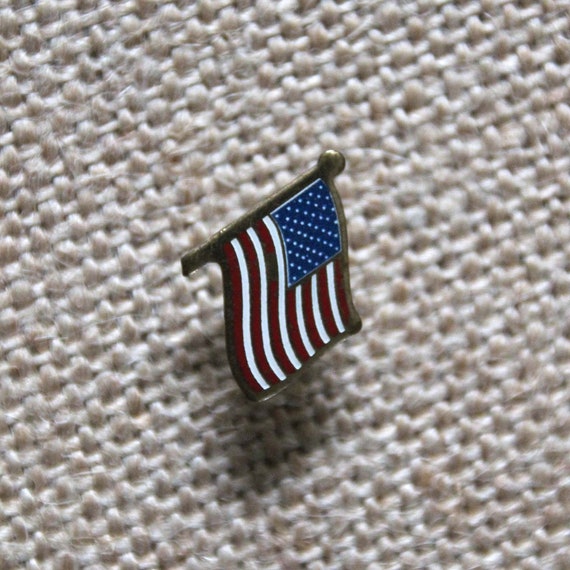 American Flag Pin - Vintage Novelty Pin - Lapel P… - image 9