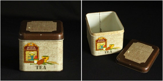 Vintage Cheinco Metal Canister Set - Flour, Sugar, Coffee, Tea