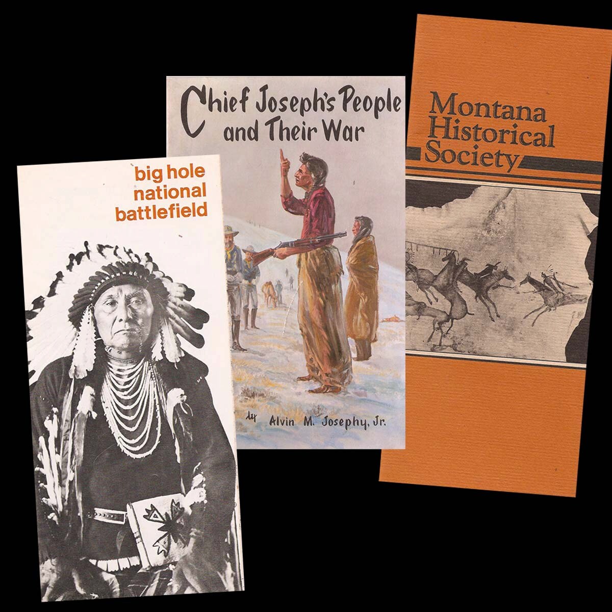 Vintage Montana Indian Historical Site Broschüren