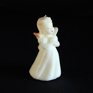 Gurley Angel Candle - Novelty Holiday Candle Decoration - Christmas Decor - Figural Wax Candle - Vintage Christmas