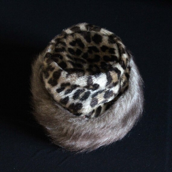 Vintage Faux Leopard Fur Bucket Hat - Halloween C… - image 6