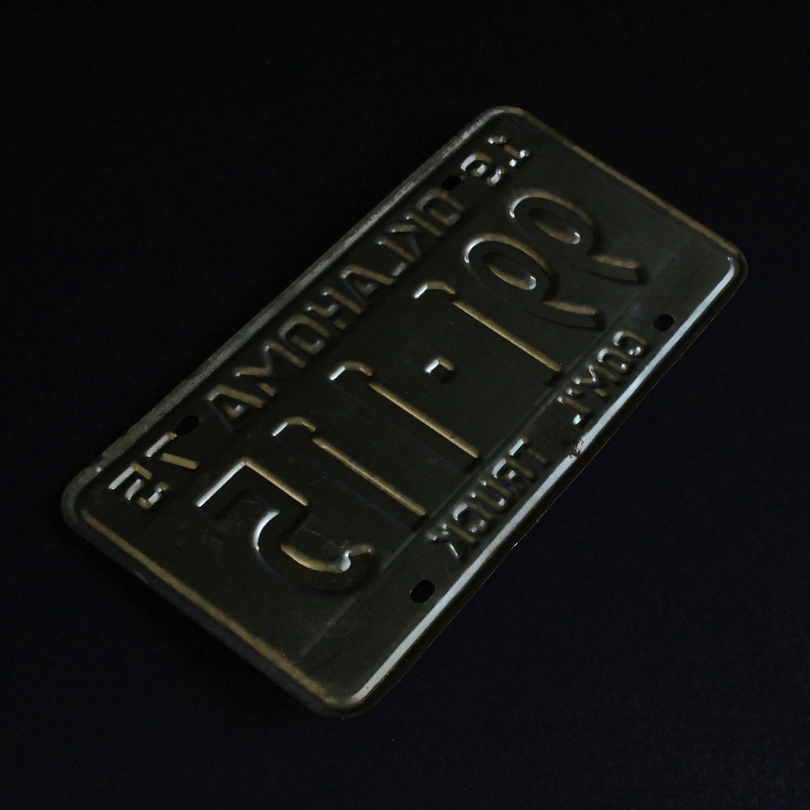 Oklahoma Commercial Truck License Plate 1975 Automobile Etsy