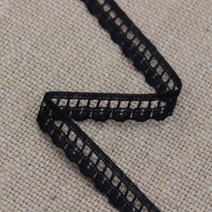 Vintage Lace in Black 0.4 Inches Wide