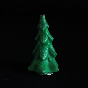 Tavern Green Christmas Tree Candle - Novelty Holiday Candle Decoration - Christmas Decor - Winter - Figural Wax Candle - Xmas