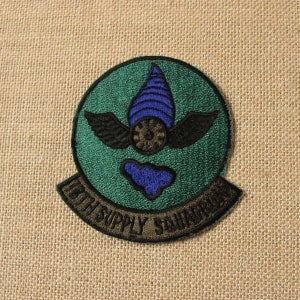 USAF 18th Supply Squadron Sew On Patch - Kadena Air Base - Okinawa Japan - Air Force - USAF Aviation Badge Patch