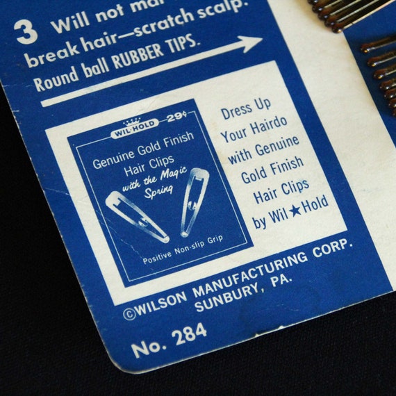 Vintage Wil-Hold Shorties Bobby Pins on Original … - image 8