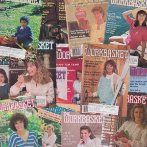 The Workbasket and Home Arts Magazine Issues - Vintage Magazines - 1980s - Crafting - Patterns and How To&#39;s - Crochet - Knit - Tatting