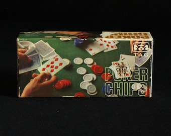 TAG Tilt-Edge Interlocking Gemakkelijk op te halen Poker Chips - Vintage Game Pieces - Transco Adult Games, Inc. - Family Game Night - Original Box