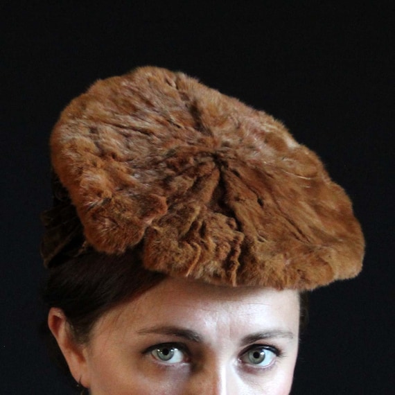 Vintage Nicholas Ungar Fur Hat - Bridal Hat - Halloween  display picture 1
