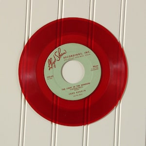 The Light In The Window (Flirtation Waltz) and Silver Heels by Fred Bergen - Vintage Record - Square Dance - 45 rpm - Translucent Red Vinyl