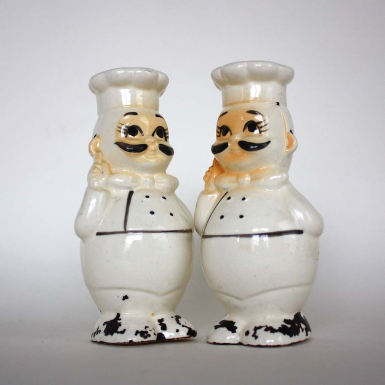 Chef Salt and Pepper Shakers Vintage Salt and Pepper Shaker Etsy