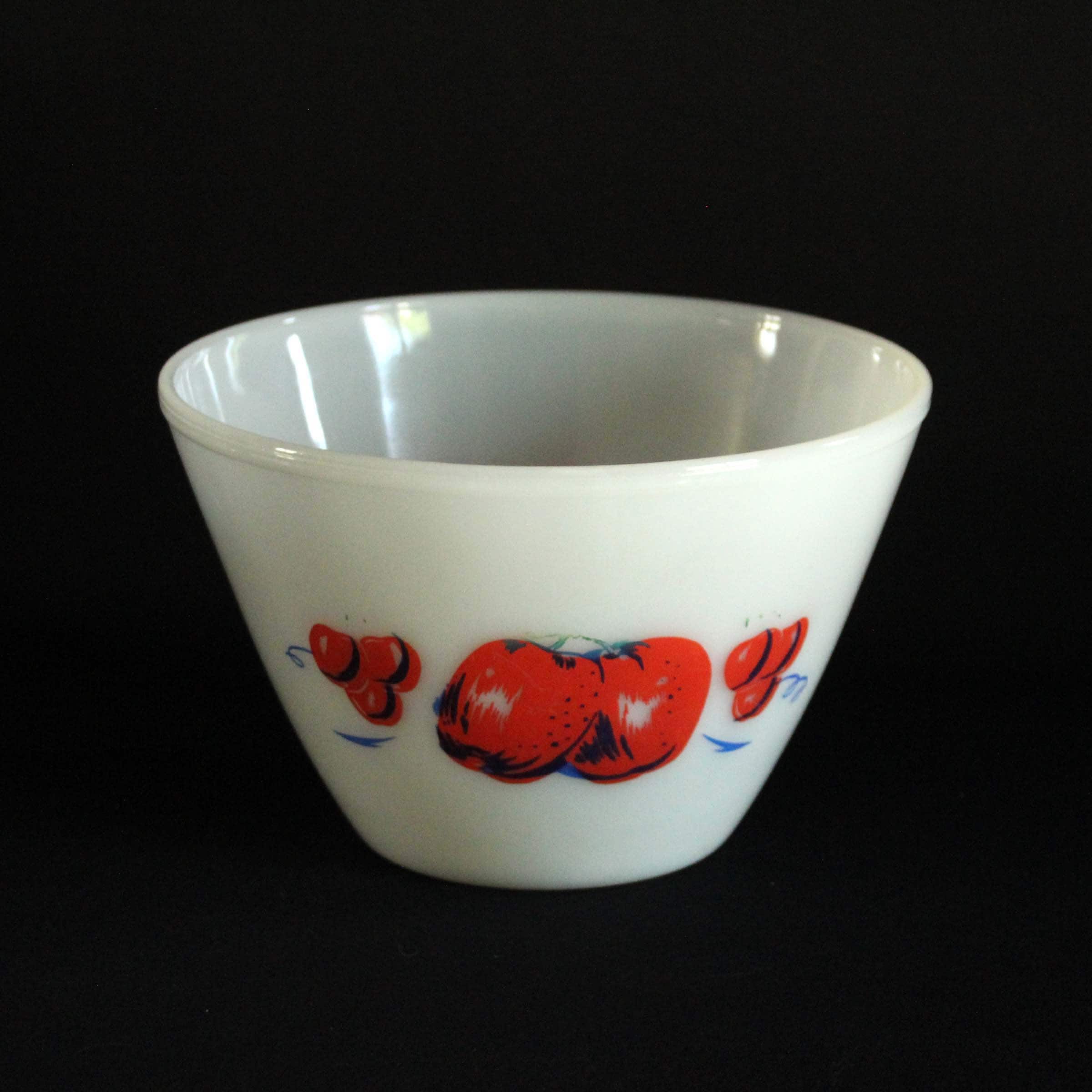 Fire King Apples & Cherries Mixing Bowl - Anchor Hocking Splash