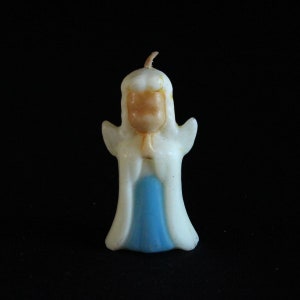 Gurley Angel Girl Candle - Novelty Holiday Candle Decoration - Christmas Decor - Winter - Figural Wax Candle - Vintage Christmas - Praying