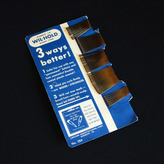 Vintage Wil-Hold Shorties Bobby Pins on Original … - image 6