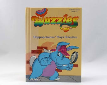 Wuzzles Hoppopotomus Plays Detective by Douglas Hutchinson - Vintage Children&#39;s Book c. 1984 - Hasbro Bradley Inc. - Walt Disney Productions