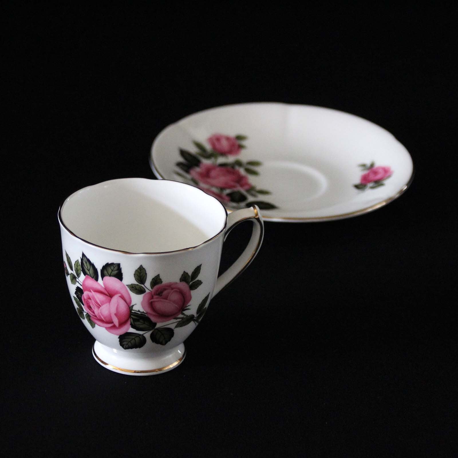 Elizabethan Fine Bone China Tea Cup and Saucer Pink Roses Etsy