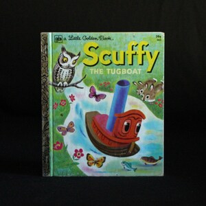 Scuffy the Tugboat by Gertrude Crampton - Vintage Children&#39;s Book c. 1978 - A Little Golden Book 363 - Golden Press - Western Publishing