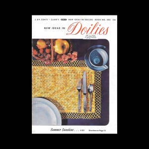 New Ideas in Doilies - Book No. 283 - Vintage Craft Booklet c. 1952 - The Spool Cotton Company - Crocheted - Pattern Book - Crochet Doilies