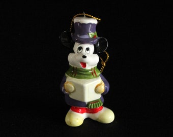 Vintage Caroling Mickey Mouse Christmas Ornament - Mickey's Christmas Carol - Kitsch Holiday Decoration - Retro Christmas Tree Ornament