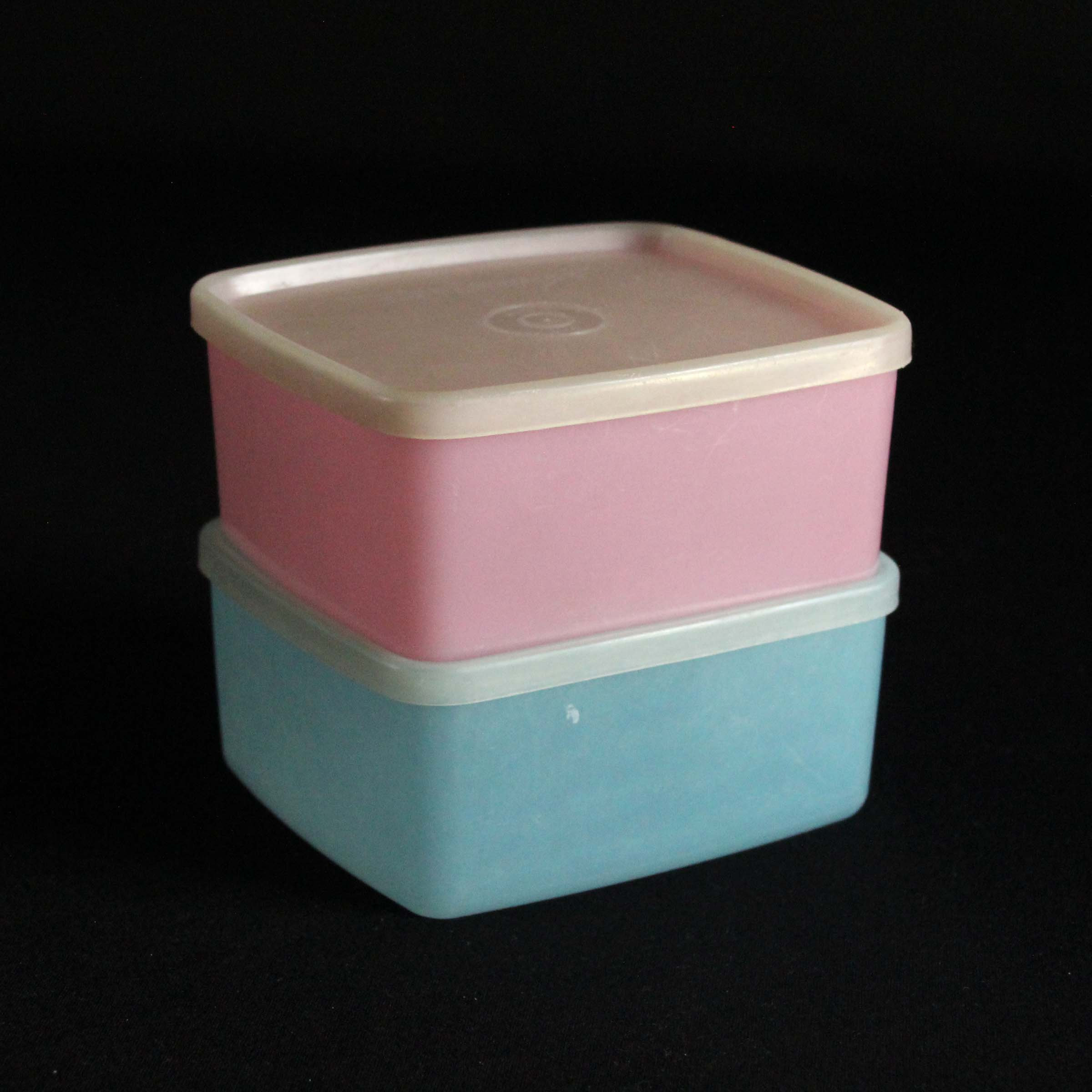 Tupperware, Kitchen, Vintage Tupperware Set Of 3 Pastel Square Freezer  Containers