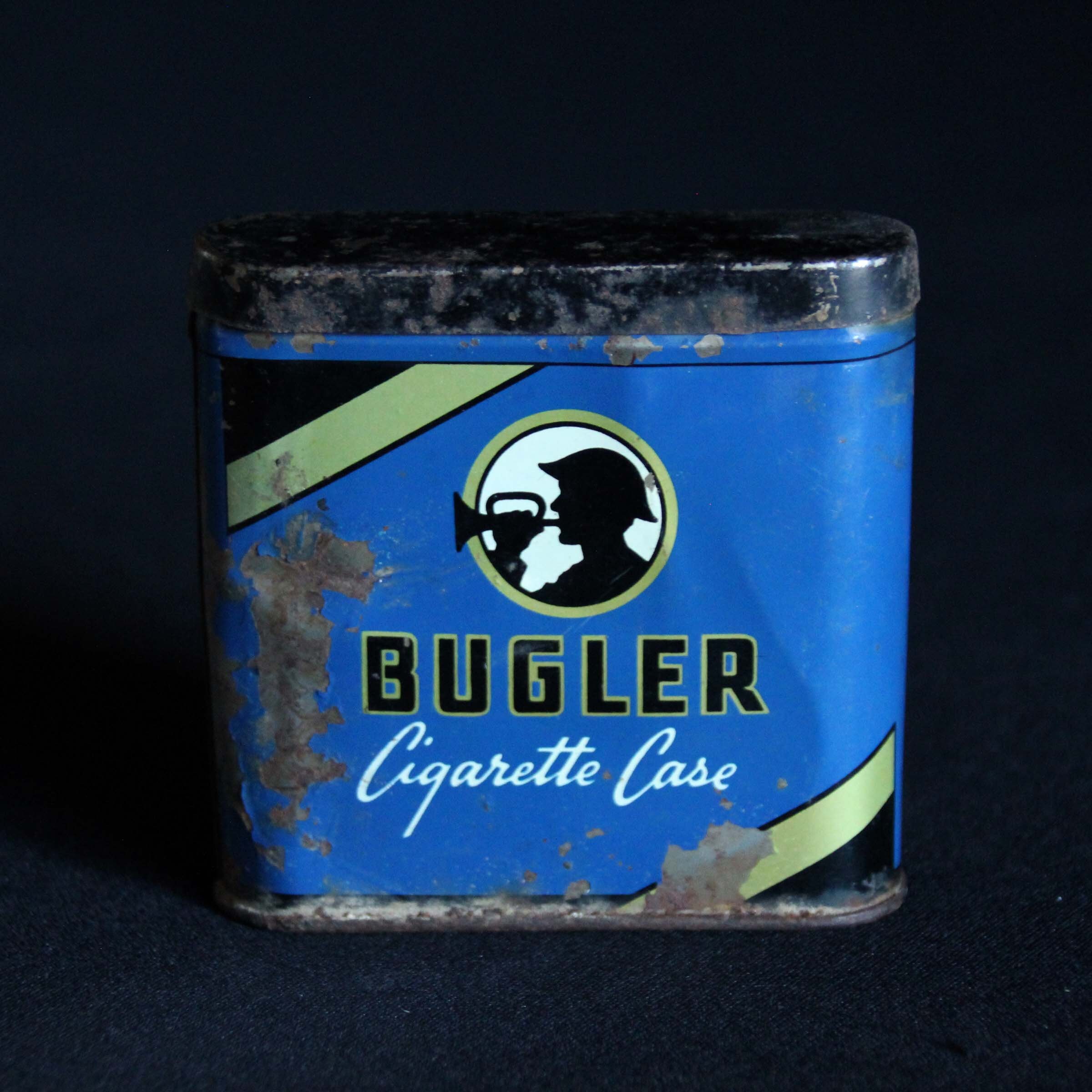 bugler cigarette tobacco Vintage Bugler Cigarette Case Pocket Tobacco Tin - Brown and Williamson  Tobacco Corp. - Lidded Box - Storage Container - Tobacciana