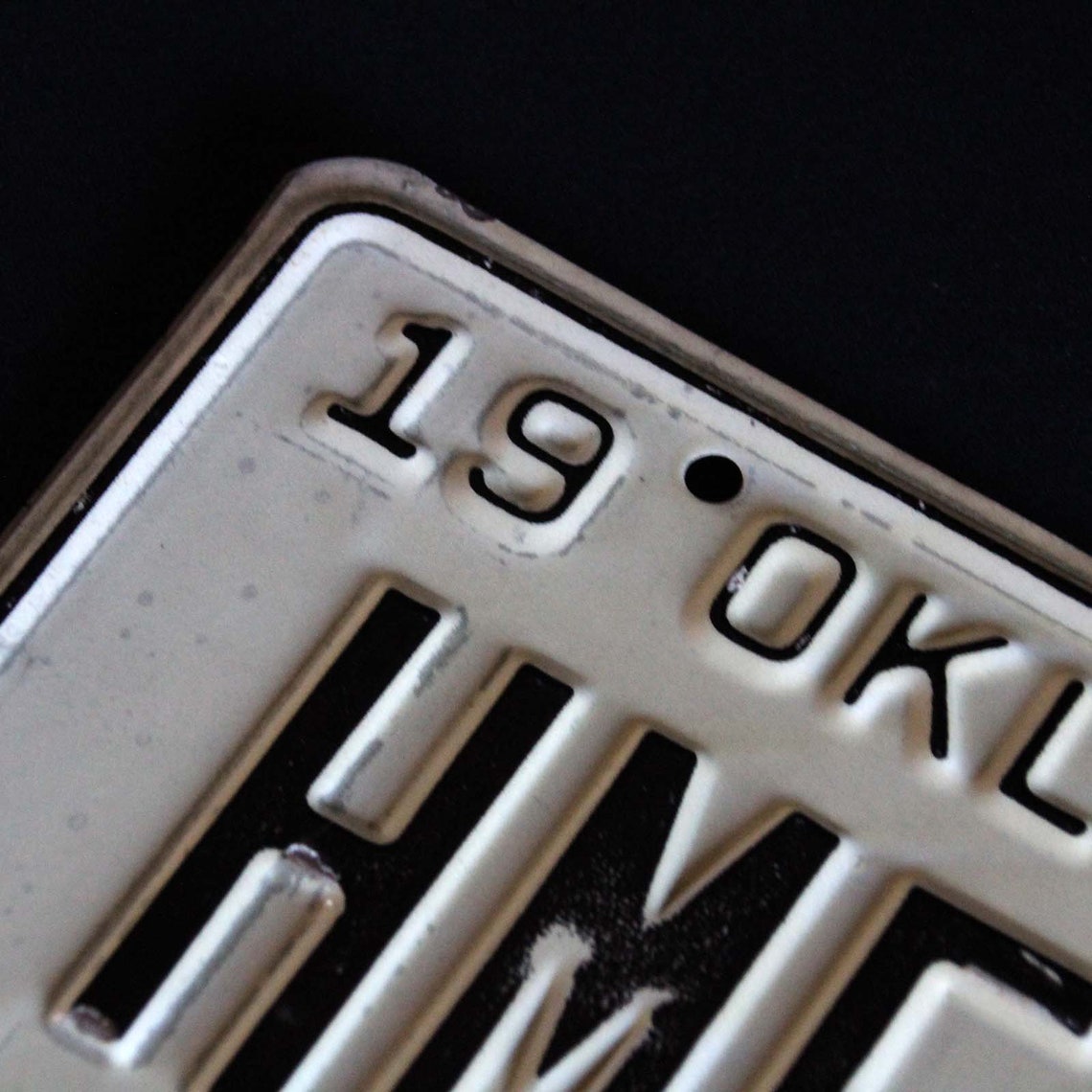 Oklahoma Farm Truck License Plate 1977 Automobile Car Etsy