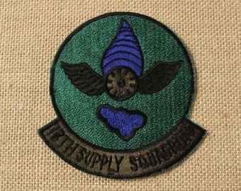新品 USAF OKINAWA 空軍 プラック嘉手納①点41STairborne USAF 18th Supply Squadron Sew on Flight Suit Patch - Kadena