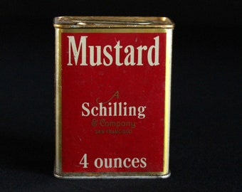 Vintage Spice Tins Schilling Spices Shakers Store Display Craft