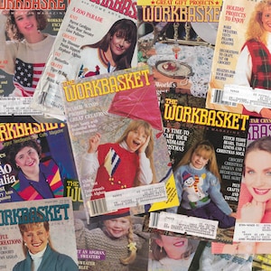 The Workbasket and Home Arts Magazine Issues - Vintage Magazines - 1990s - Crafting - Patterns and How To&#39;s - Crochet - Knit - Tatting