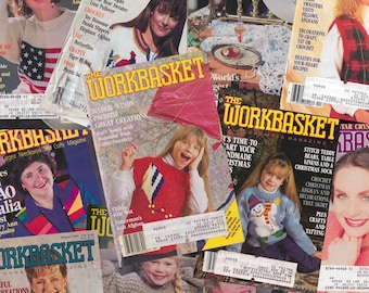 The Workbasket and Home Arts Magazine Issues - Vintage Magazines - 1990s - Crafting - Patterns and How To&#39;s - Crochet - Knit - Tatting