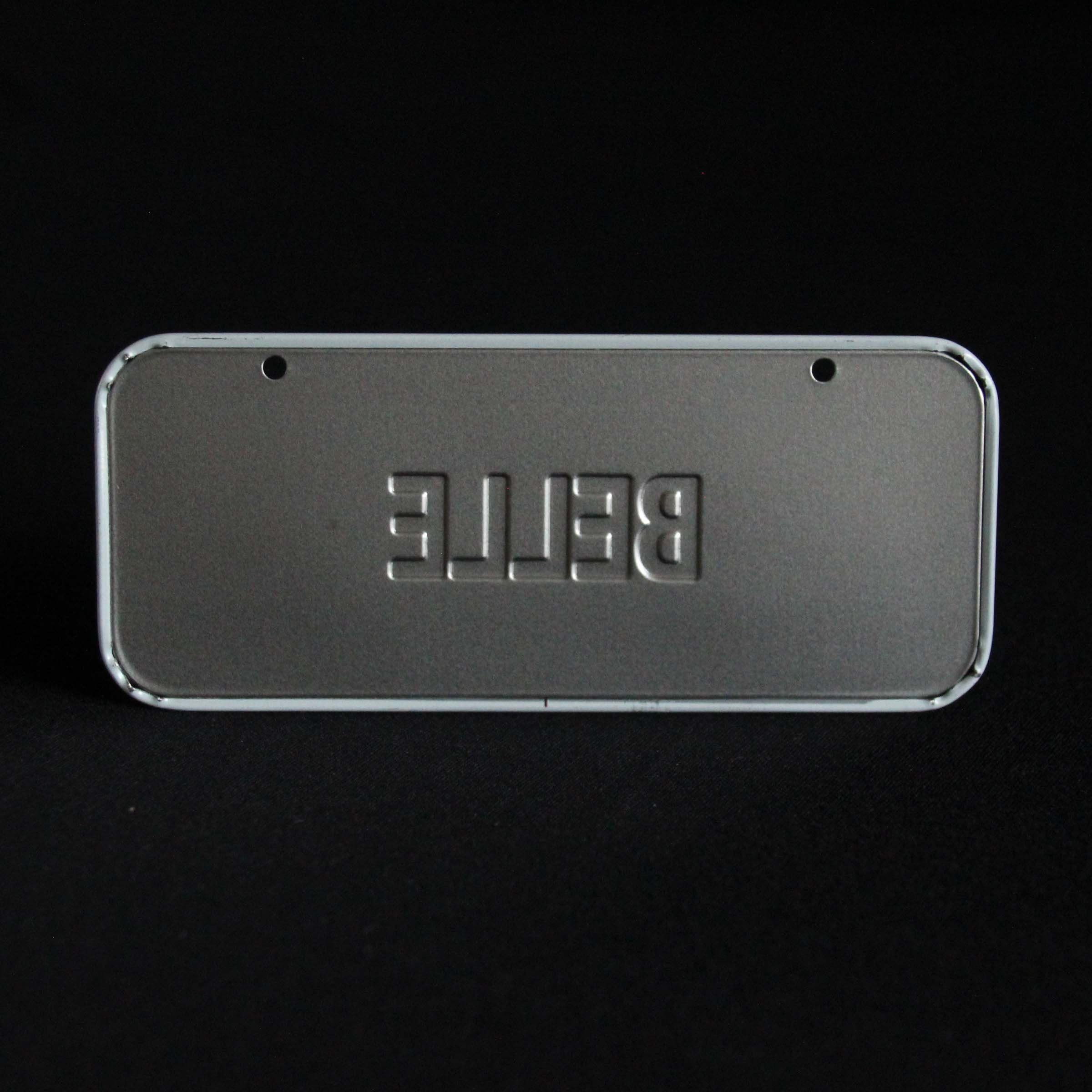 Vintage 1988 Post Cereal Wheaties Mini Bike State Metal License Plate Sign Tag e