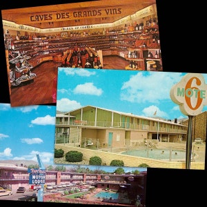 Cartes postales de voyage vintage - Set de 3