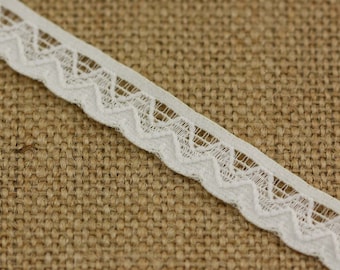 3 Yards of Vintage Lace in White 0.5 Inches Wide