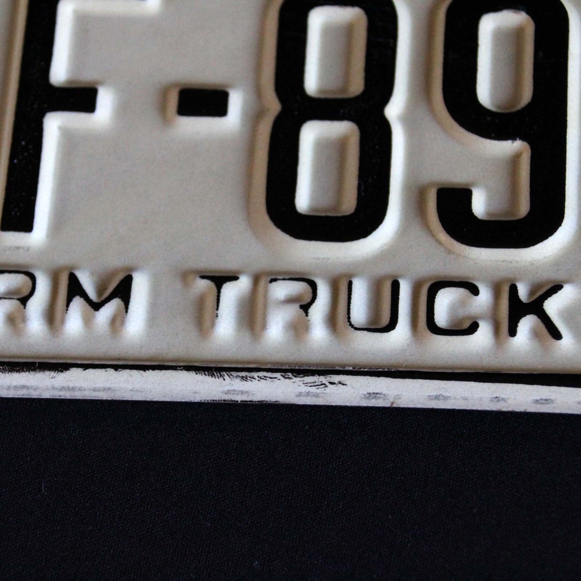 Oklahoma Farm Truck License Plate 1977 Automobile Car Etsy