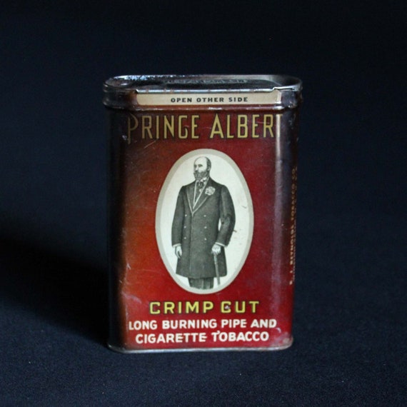 prince albert tobacco jar Vintage Prince Albert Tobacco Tin - RJ Reynolds Tobacco Company - Lidded  Box - Storage Container - Tobacciana - Crimp Cut Cigarette Tobacco