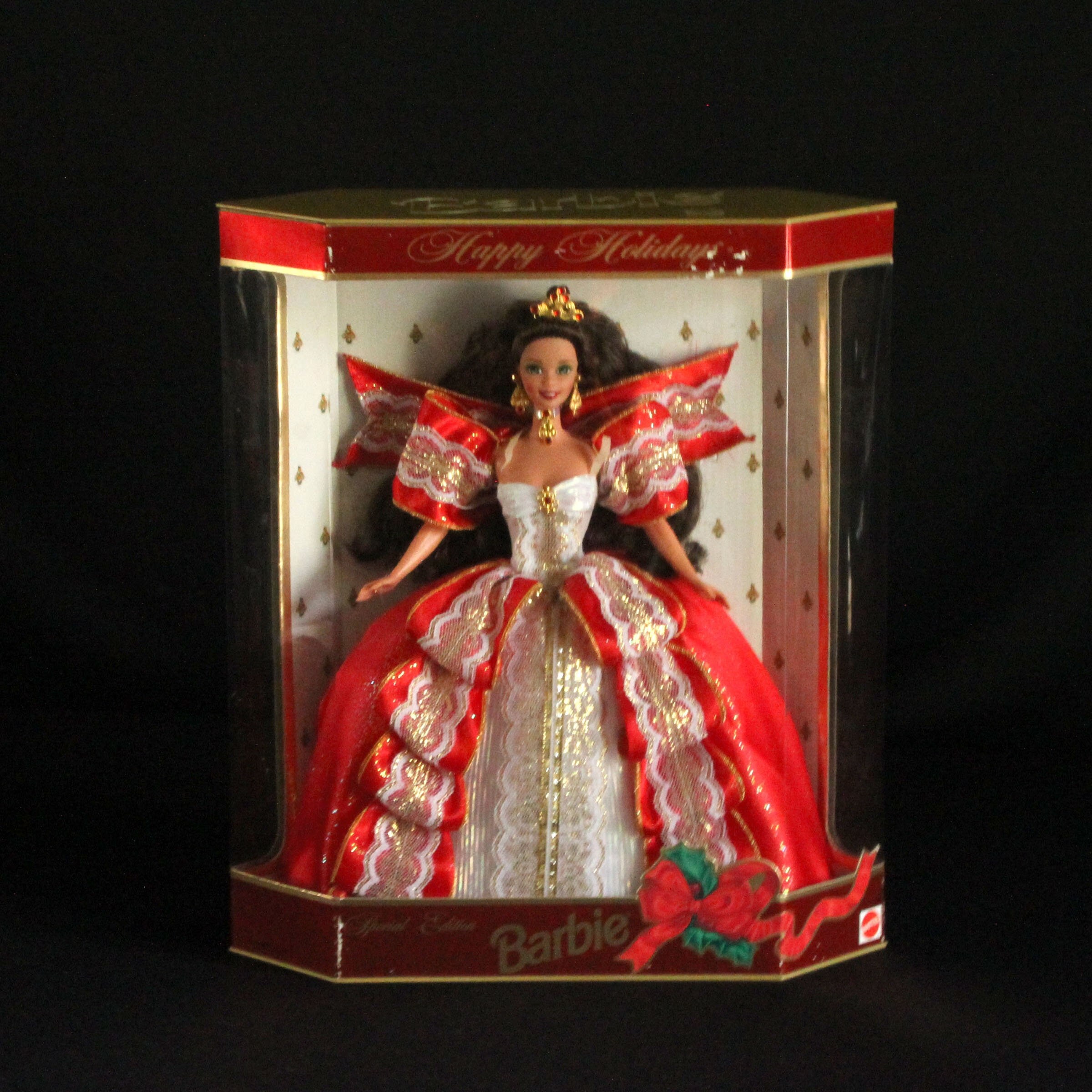 Happy Holidays Barbie 1997 - Vintage Mattel Fashion Doll - NRFB - Christmas - Mint in Box - Model 17832 - Vintage Toy Doll