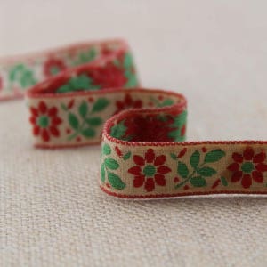 1 Yard of Brocade Ribbon Trim 0.6 Inches Wide