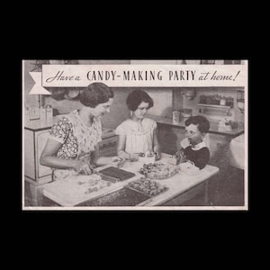 Have A Candy-Making Party At Home! - Vintage Recipe Pamphlet - Retro Cook Book - Knox Gelatine Co.
