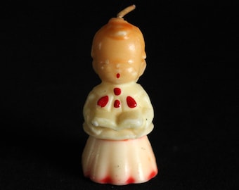 Gurley Boy Choir Singer Candle in Red - Chorister - Novelty Holiday Candle Decoration - Christmas Caroler - Holiday - Figural Wax Candle