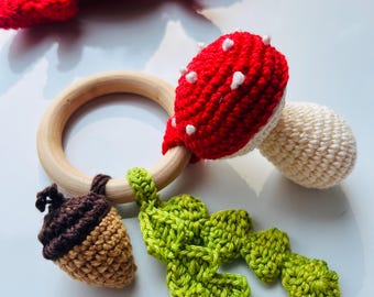 grasping ring baby rattle