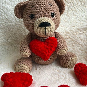 Cute teddy bear with heart, teddy bear, soft toy for children, gift ideas for adults and children