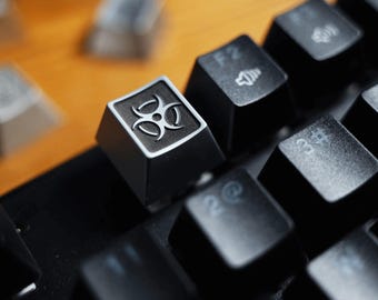 Custom Metal Keycap: Deep Engraved ESC/R4 Artisan Keycap for Cherry MX Mechanical Keyboard