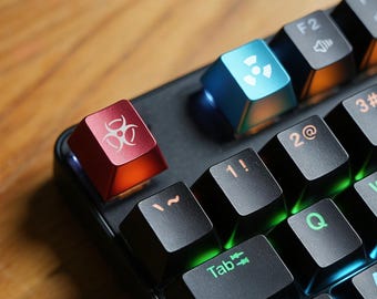 Tecla ESC/R4 de aleación de aluminio personalizada: accesorio para teclado mecánico cyberpunk