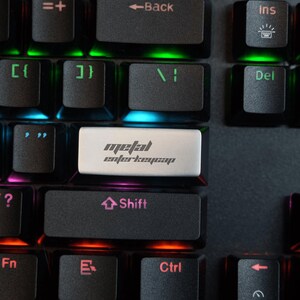 Deep Engraved Metal Enter Keycap - Zinc Alloy Artisan Keycap for Cherry MX Mechanical Keyboard