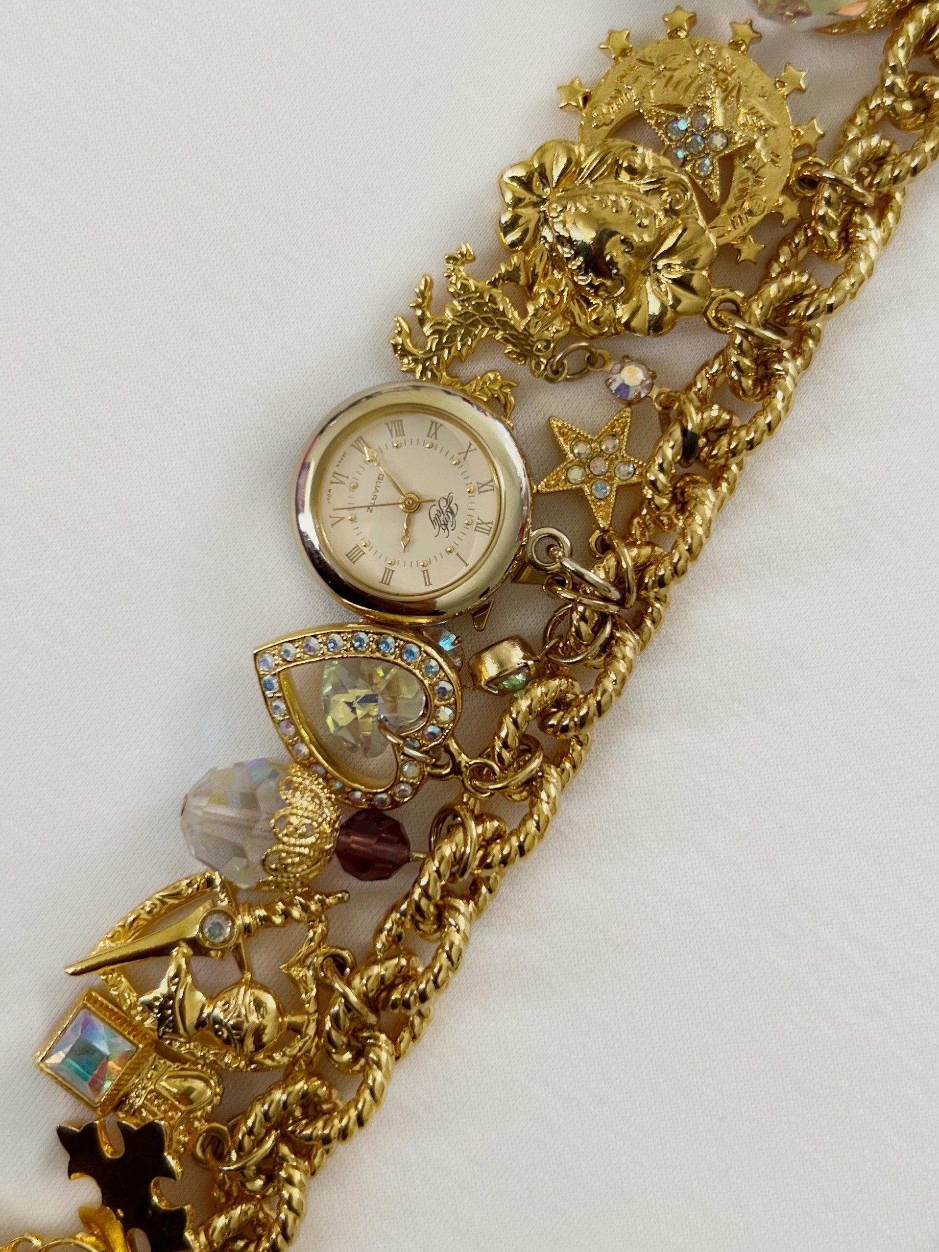 Kirks Folly Gold Charm Bracelet Watch Kirks Folly Angel Time Watch (1994) | Dream Believe Charm  main image 2