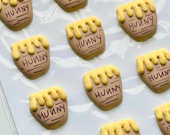 Royal Icing Hunny Pot Transfers, Winnie the Pooh Cookie Cupcake Decorating Supplies