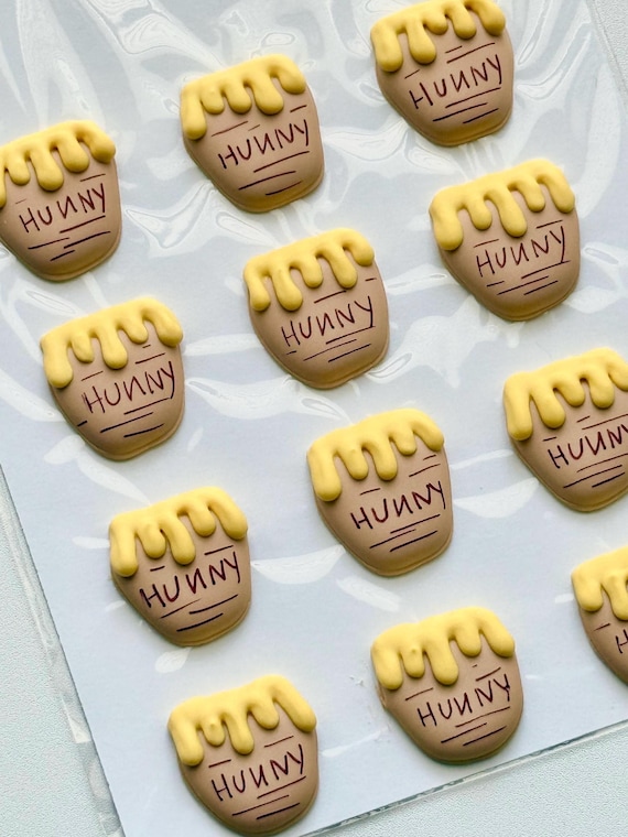 Royal Icing Hunny Pot Transfers, Winnie the Pooh Cookie Cupcake Decorating Supplies