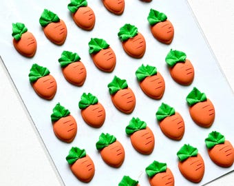 Royal Icing Carrot Transfers, Cookie, Cake and Cupcake Decorating Supplies