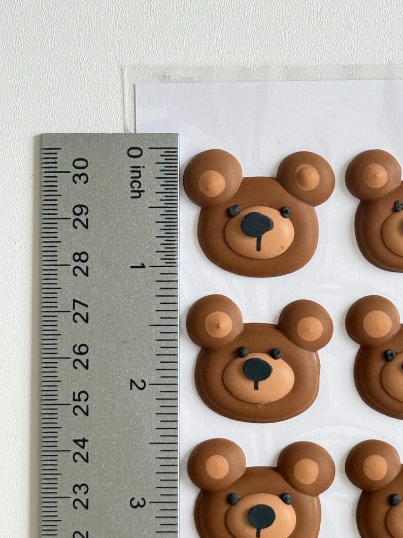 Royal Icing Decorations Teddy Beartransfers for Cookies, Cupcake ...