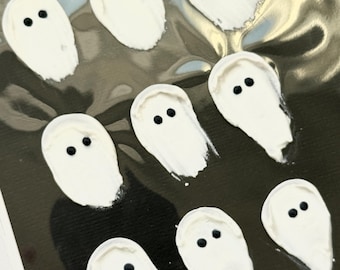 Royal Icing Ghost Transfers | Edible Toppers | Halloween Transfers